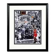 Michael Jordan Signed Bulls Final Shot Photo